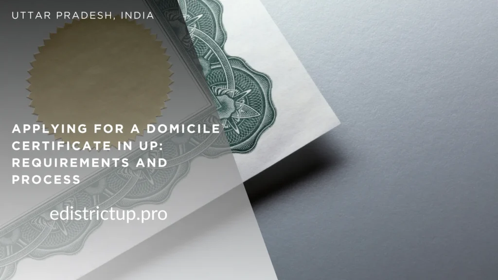 Domicile Certificate UP